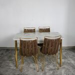 “305 – 140*90 MİLANO HG MASA – RAMBLA – GOLD İSKELET – SÜTUN AYAK