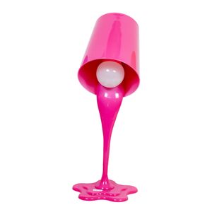 Abajur De Balde de Tinta Rosa E27 1x40w