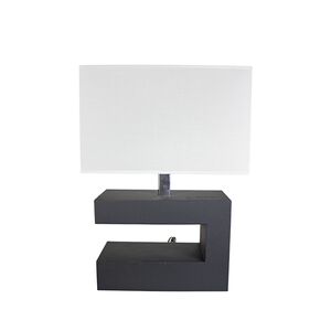 Abajur De Mesa Preta E27 1x40w