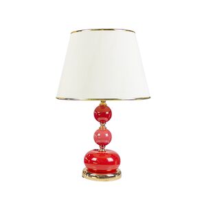 Abajur De Mesa Vermelha E27 1x40w