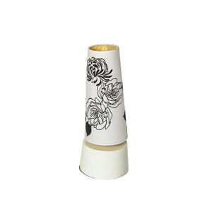 Abajur Floral Branco E27