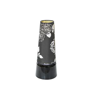Abajur Floral Preto E27 1x40w