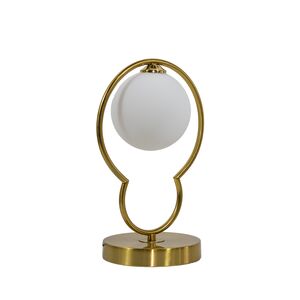 Abajur Luminaria De Mesa De Luxo Moderna Aro Orby Dourado-150*300-1xE27-Avida