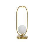 Abajur Luminaria De Mesa De Luxo Moderna Aro Orby Dourado-200*350-1xE27-Avida