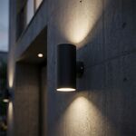 APLIQUE DE PAREDE 18W 3EM1 PRETO-REDON IP65.ZAGREB-2D