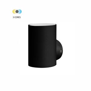 APLIQUE DE PAREDE 9W 3EM1 PRETO-QUD.ZAGREB-1D