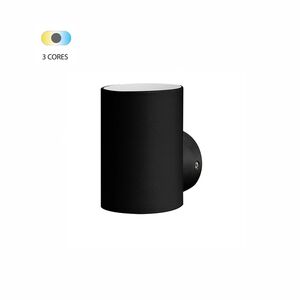 APLIQUE DE PAREDE 9W 3EM1 PRETO-REDON.ZAGREB-1D
