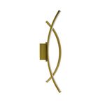 Arandela Minimalista Moderna Luxo Slim Led 20W 3CCT Integrado Ondas 100cm-Dourada-Avida