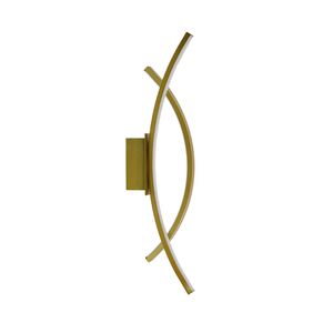 Arandela Minimalista Moderna Luxo Slim Led 20W 3CCT Integrado Ondas 100cm-Dourada-Avida