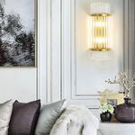 Arandela Moderna Dourado Com Cristal 160x350cm 2×27-Avida