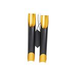 Arandela Parede Tubo Cilindro 2*4 Fachos Alumínio Preto+Dourado 60*40cm-AVIDA