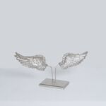 Asa De Anjo Decorativo Prateado