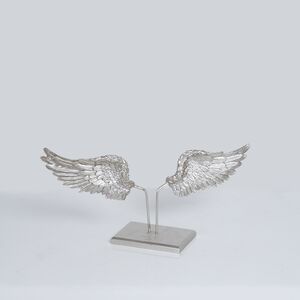 Asa De Anjo Decorativo Prateado