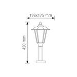BALIZ JARDIM 450MM 60W E27 IP44 NIQUEL LIZBON-45