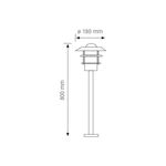 BALIZ JARDIM 800MM 60W E27 IP44 NIQUEL