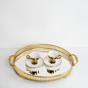 Bandeja Elipse Dourado
