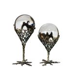 Bolas De Cristal Duplas Dourada