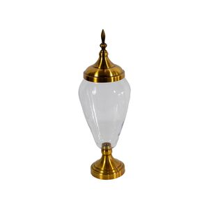 bomboneira transparente e dourado