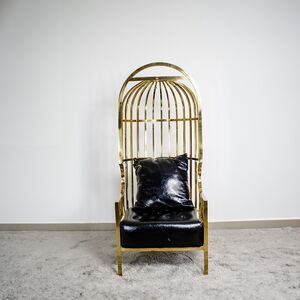 Cadeira Para Casamento Estilo Gaiola Dourada