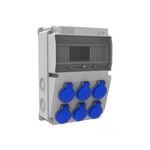 Caixa Distribuição de Tomadas 6 (1/16A) IP44 -Bemis