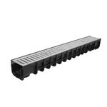 CANAL PLASTICO C/GRELHA GALV. 1000 X 120X 80MM