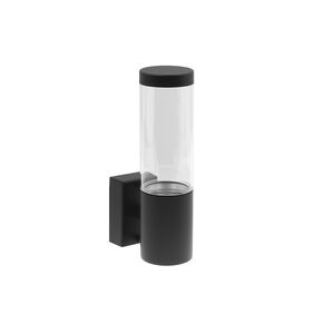 CAND. DE PAREDE 60W GU10 PRETO  IP44 RIGA-W1