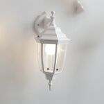 Cand.Parede Externa Alumínio BRANCO E27 IP44-BOHEMIA-D