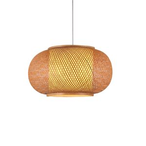 Candeeiro de teto Metal-Bambo-D40×H20-1×27-Avıda