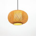 Candeeiro de teto Metal-Bambo-D40×H25-1×27-Avıda