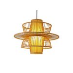Candeeiro de teto Metal-Bambo-D60×H45cm-1×27-Avıda