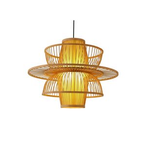 Candeeiro de teto Metal-Bambo-D60×H45cm-1×27-Avıda