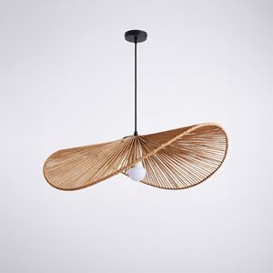 Candeeiro de teto Metal-Bambo-D60×H53×17cm-1×27-Avıda