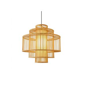 Candeeiro de teto Metal-Bambo-D60×H60cm-1×27-Avıda