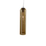 Candeeiro de Teto Suspenso Cilindro de Vidro Ambar 1*E27-100*400-Avida