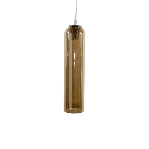 Candeeiro de Teto Suspenso Cilindro de Vidro Ambar 1*E27-100*400-Avida