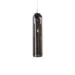 Candeeiro de Teto Suspenso Cilindro de Vidro Cromo 1*E27-100*400-Avida
