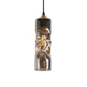 Candeeiro de Teto Suspenso Cilindro de Vidro Cromo 120*400 1×27-Avida