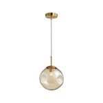 Candeeiro de teto suspenso-Dourado vidro 20cm-1×27-Avida