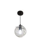 Candeeiro de teto suspenso vidro φ150 1×27-Fumo-Avida