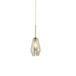 Candeeiro de teto suspenso vidro 170*H285 1×27-Trans,Dourado-Avida