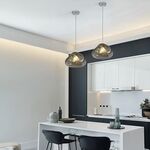 Candeeiro de teto suspenso vidro φ200*H1000 1×27- Dourado-Avida