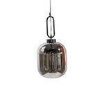 Candeeiro de teto suspenso vidro Ø240*H400 1×27-Fumo-Avida