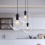 Candeeiro de teto suspenso vidro φ250 1×27-Transparent Avida