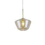 Candeeiro de teto suspenso vidro φ300*280 1×27-Trans,Dourado-Avida
