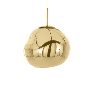 Candeeiro de teto suspenso vidro φ360 1×27-Dourado-Avida