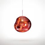 Candeeiro de teto suspenso vidro φ360 1×27-Vrml Dourado-Avida