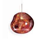 Candeeiro de teto suspenso vidro φ360 1×27-Vrml Dourado-Avida