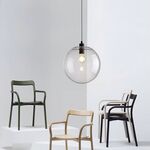 Candeeiro de teto suspenso vidro φ400 1×27-Transparent Avida