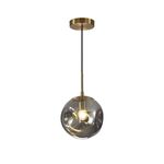 Candeeiro de teto suspenso vidro cromo 25cm-1×27-Avida