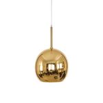 Candeeiro de teto suspenso vidro D180 1×27-Dourado-Avida